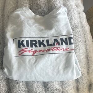 Kirkland Signature women’s long sleeve thick white sweatshirt